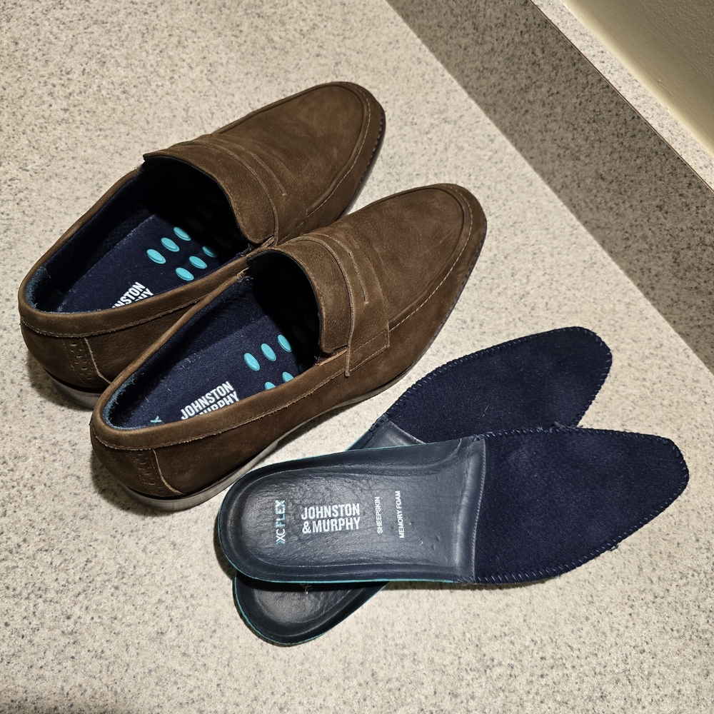 Johnston & Murphy 20-4932 Brown Suede Penny Loafers - Picture 7 of 8